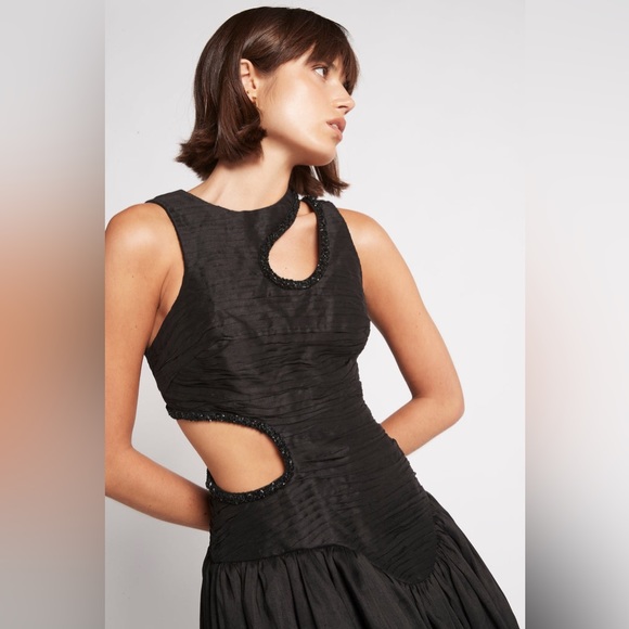 Aje Jolie Abstract Cut Out Midi Dress - Picture 4 of 13